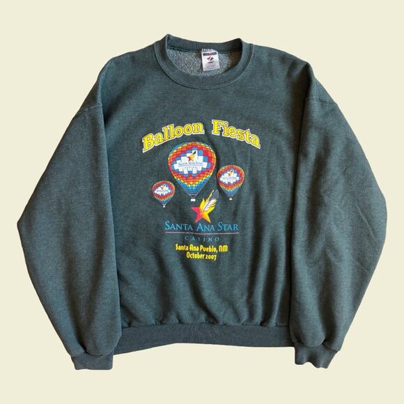 Gildan Other - Santa Ana Star Casino 2007 Balloon Fiesta Sweatshirt Large Gray Jerzees Unisex